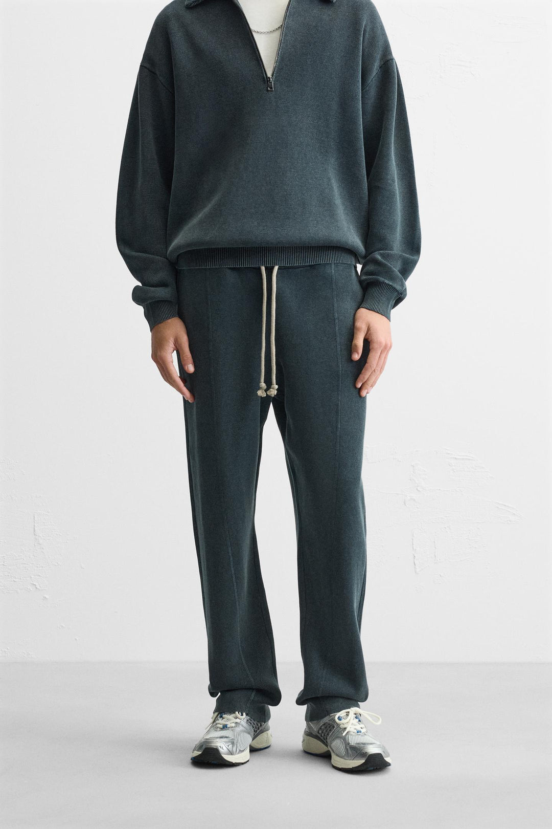 ZARA WASHED KNIT JOGGER PANTS