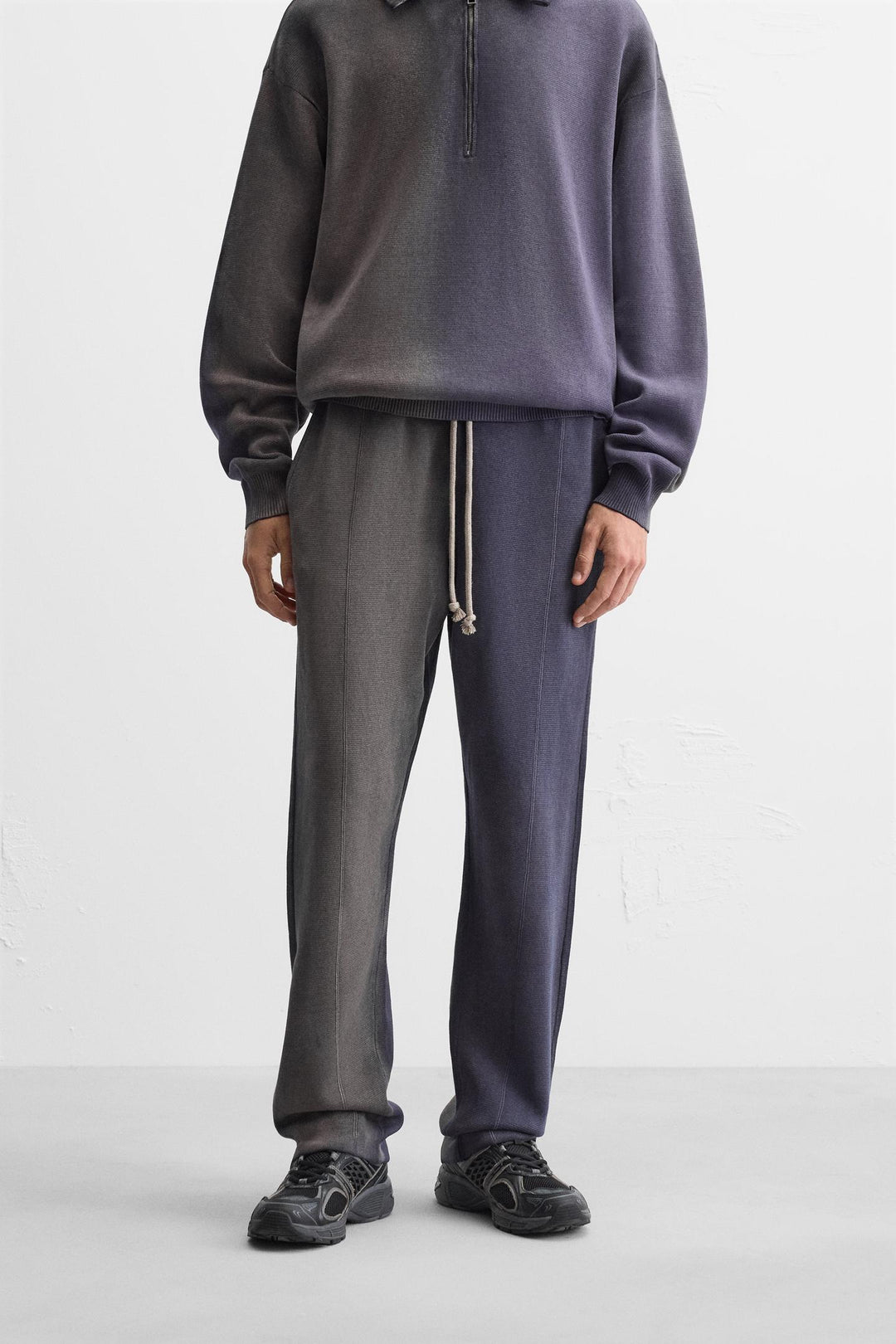 ZARA WASHED KNIT JOGGER PANTS