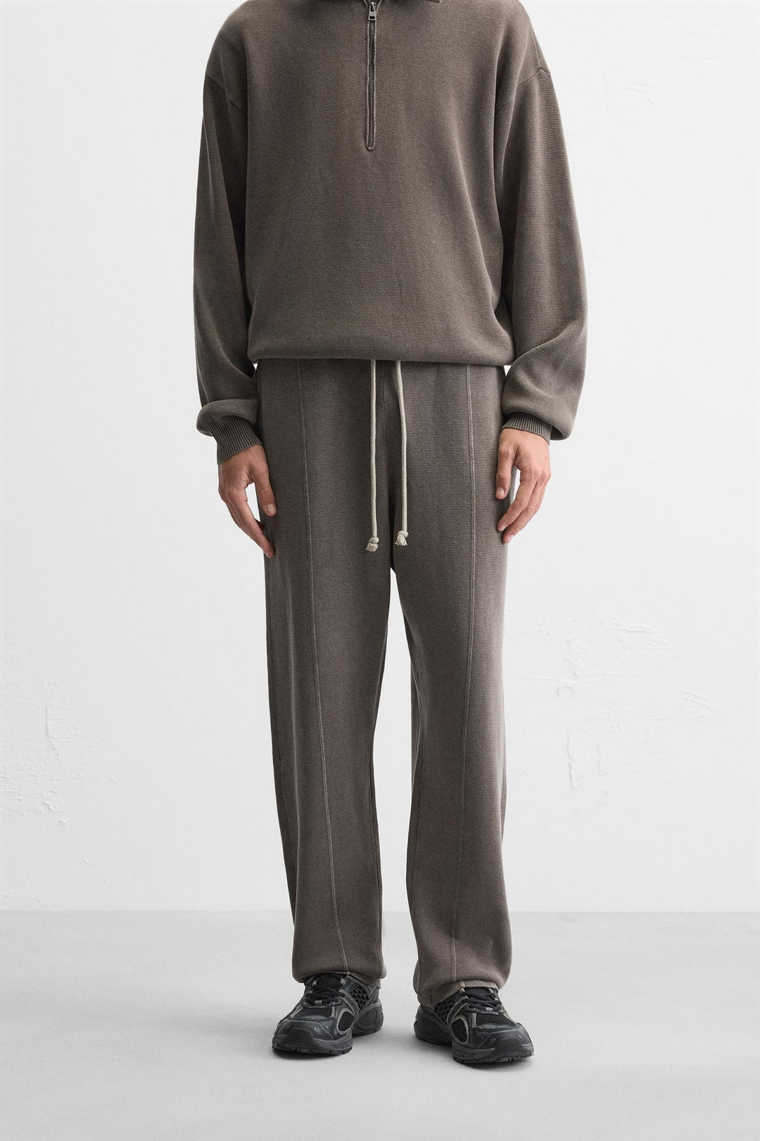 ZARA WASHED KNIT JOGGER PANTS