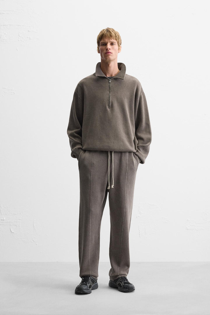 ZARA WASHED KNIT JOGGER PANTS