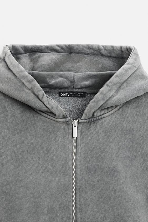 Zara WASHED HOODIE