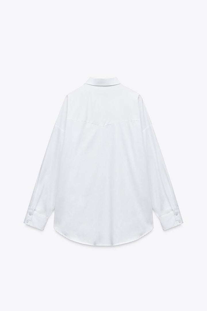 ZARA STUDDED WESTERN POPLIN SHIRT