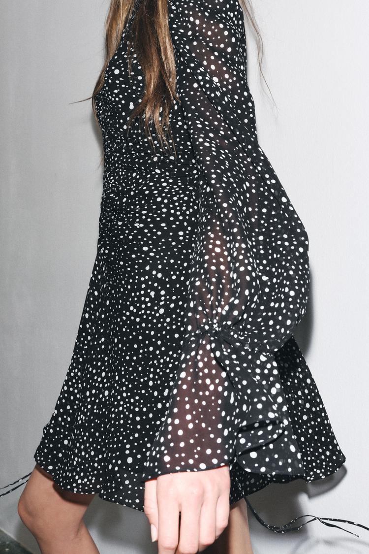ZARA ZW COLLECTION POLKA DOT MINI DRESS