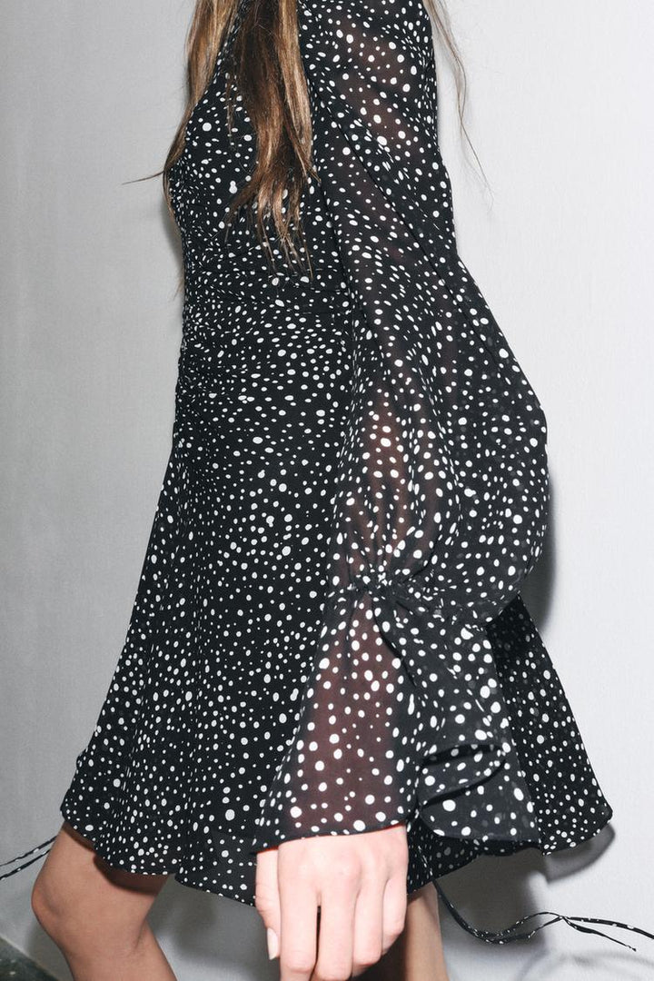 ZARA ZW COLLECTION POLKA DOT MINI DRESS