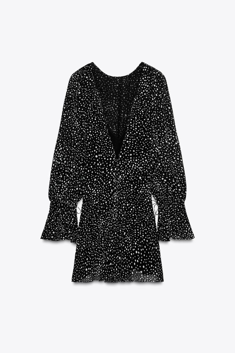 ZARA ZW COLLECTION POLKA DOT MINI DRESS