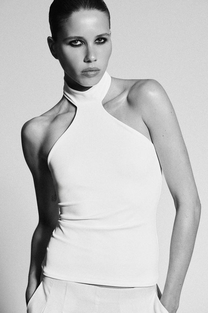 ZARA POLYAMIDE HALTER TOP