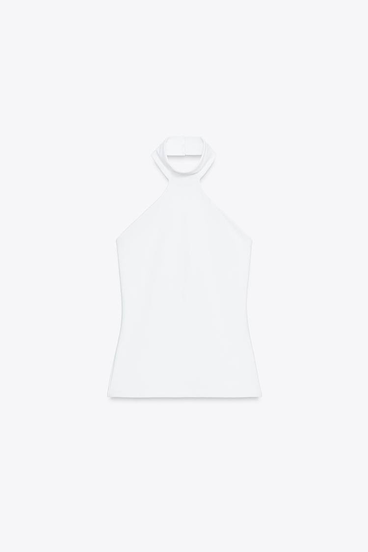 ZARA POLYAMIDE HALTER TOP