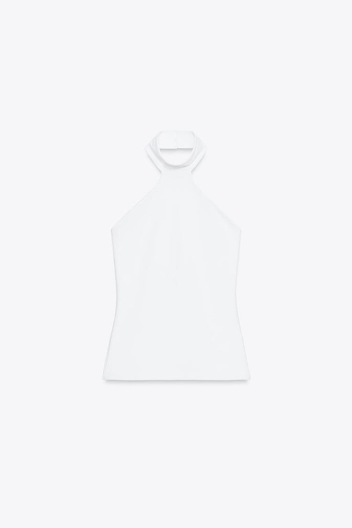ZARA POLYAMIDE HALTER TOP