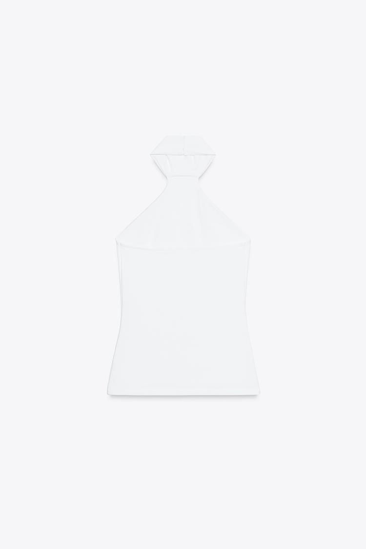 ZARA POLYAMIDE HALTER TOP