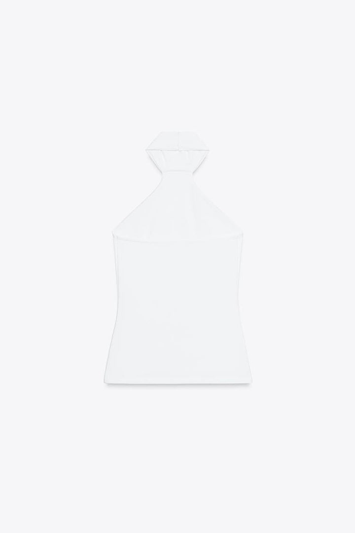 ZARA POLYAMIDE HALTER TOP
