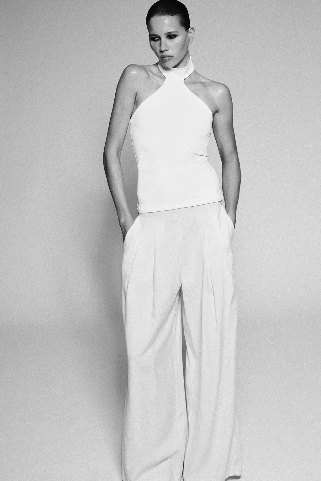 ZARA POLYAMIDE HALTER TOP