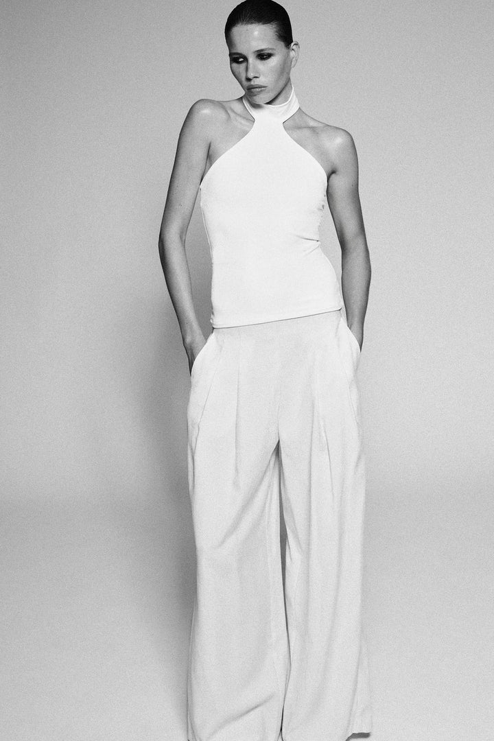 ZARA POLYAMIDE HALTER TOP