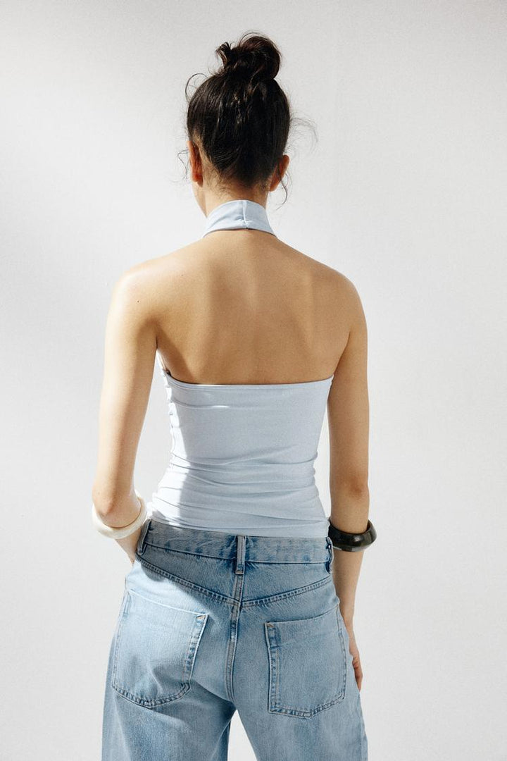 ZARA POLYAMIDE HALTER TOP