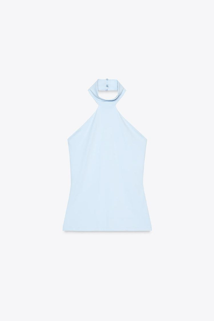 ZARA POLYAMIDE HALTER TOP