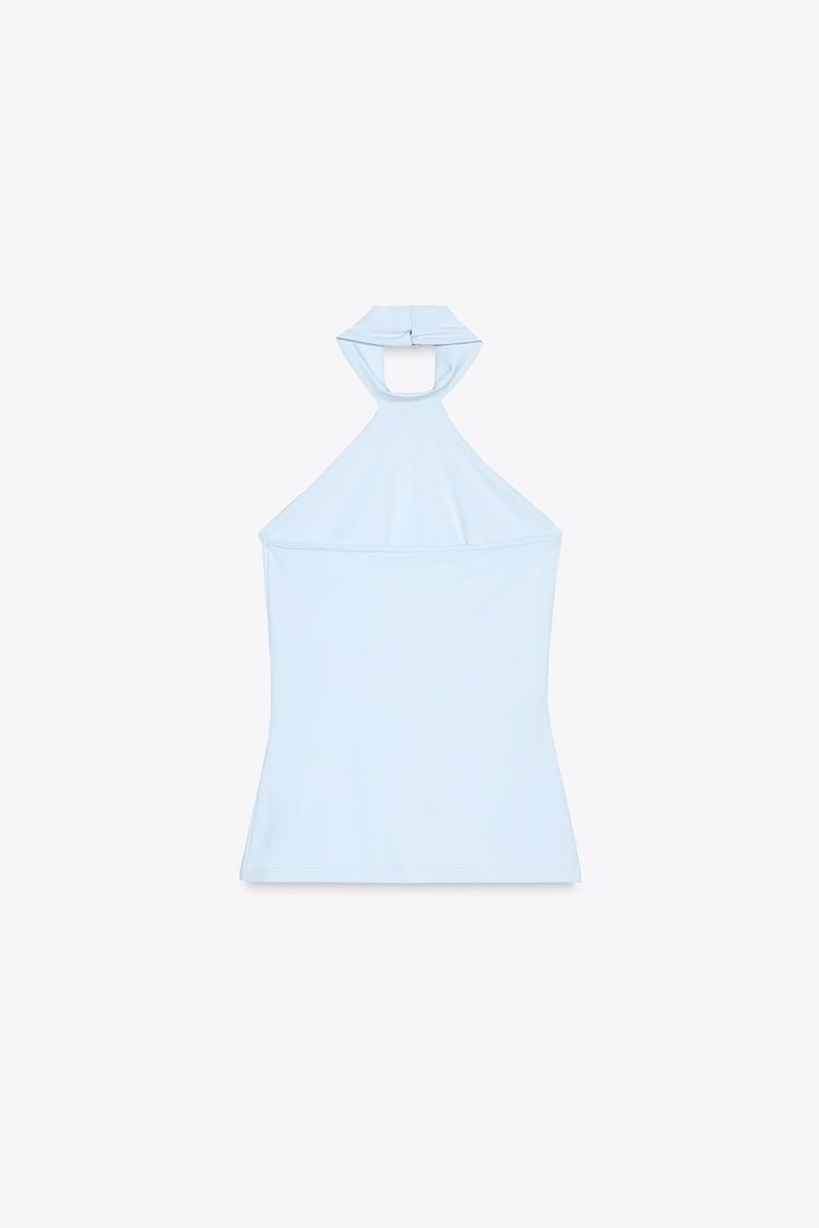 ZARA POLYAMIDE HALTER TOP