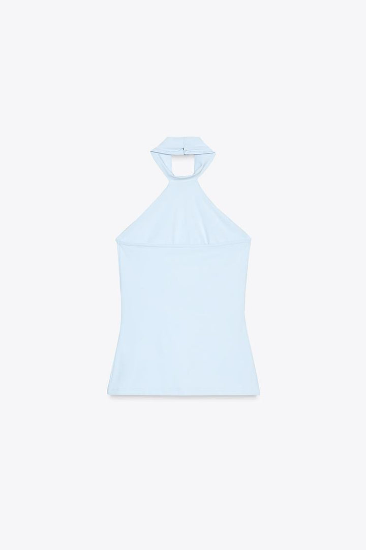 ZARA POLYAMIDE HALTER TOP