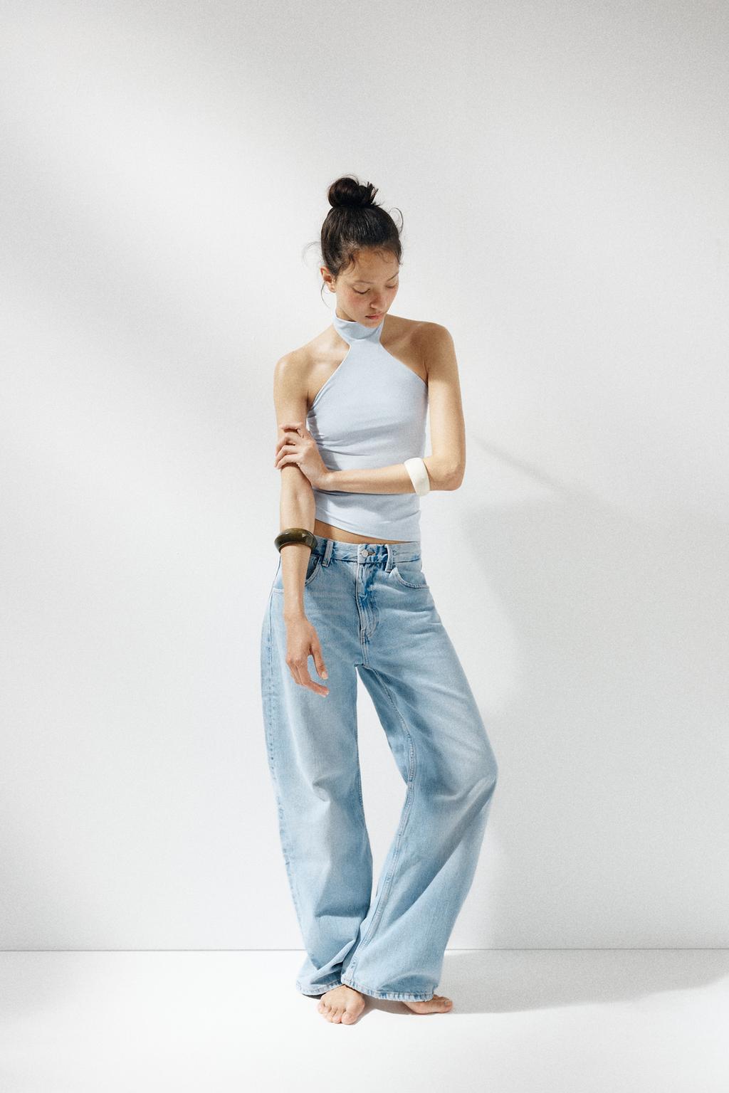 ZARA POLYAMIDE HALTER TOP