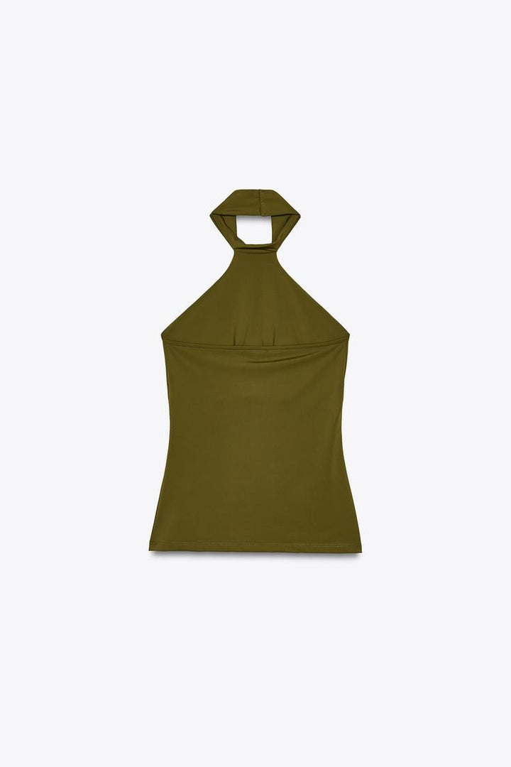 ZARA POLYAMIDE HALTER TOP