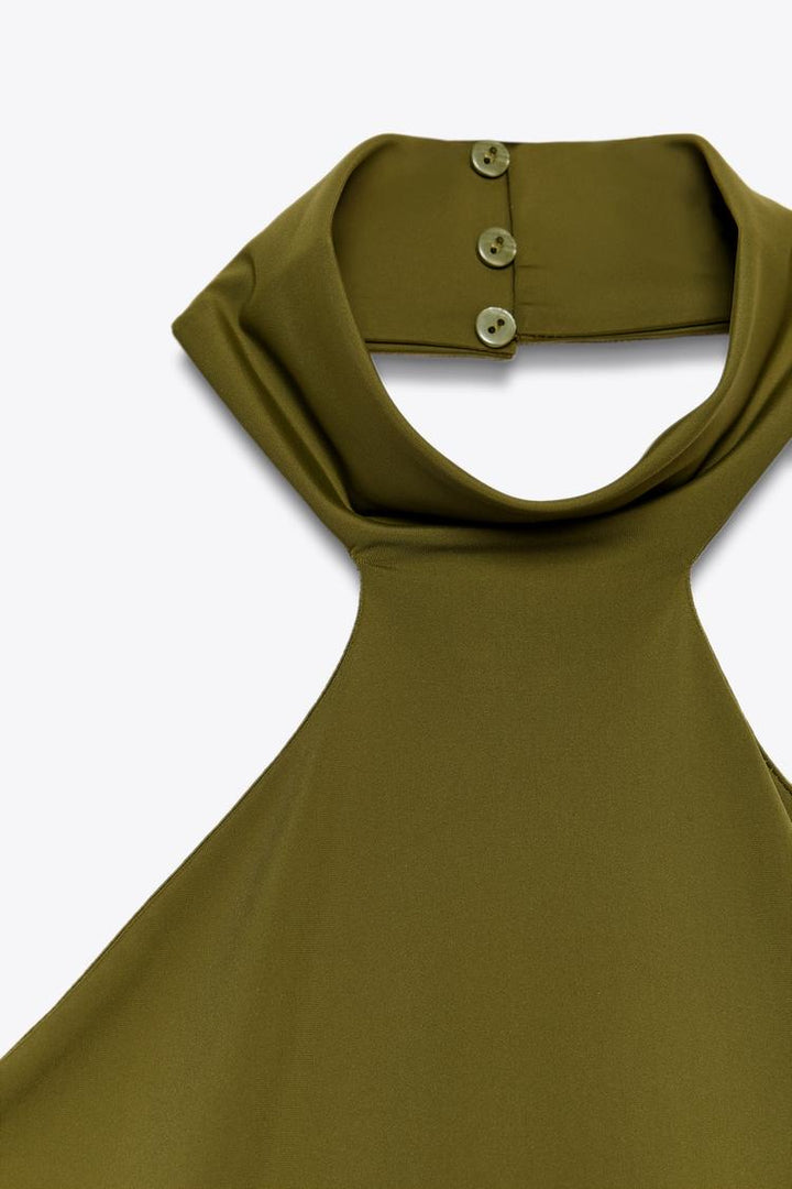 ZARA POLYAMIDE HALTER TOP