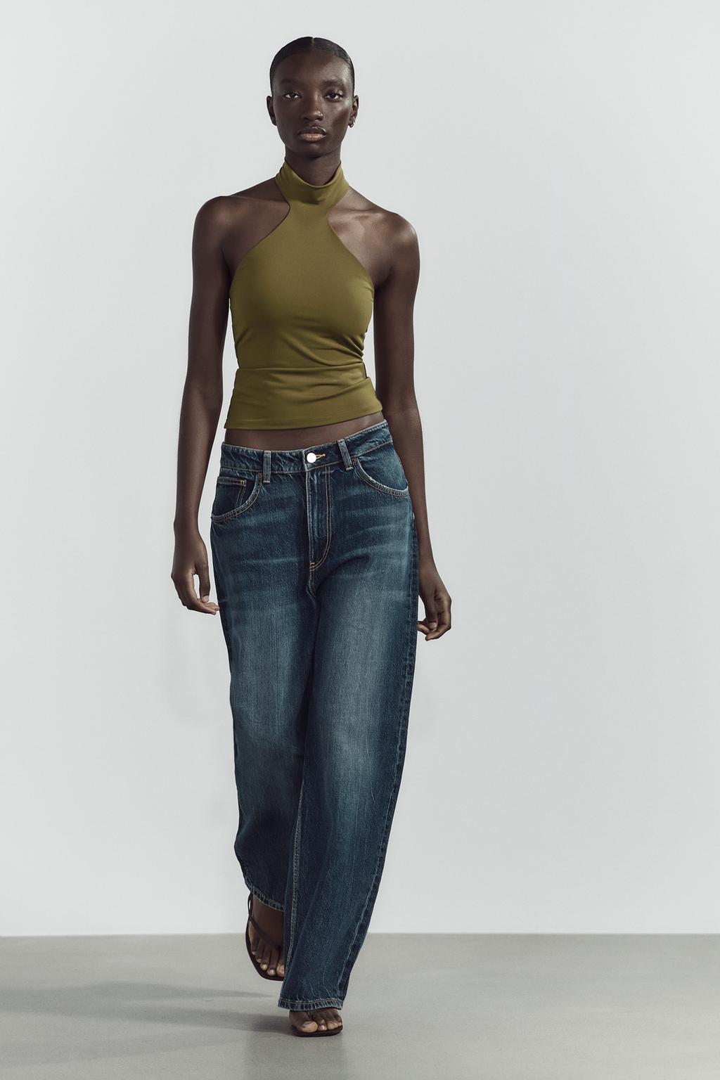 ZARA POLYAMIDE HALTER TOP