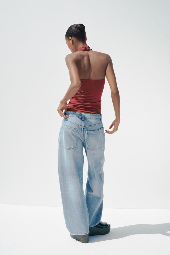 ZARA POLYAMIDE HALTER TOP