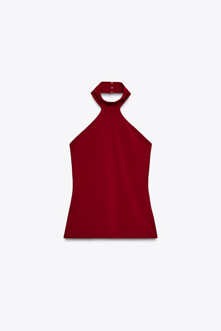 ZARA POLYAMIDE HALTER TOP