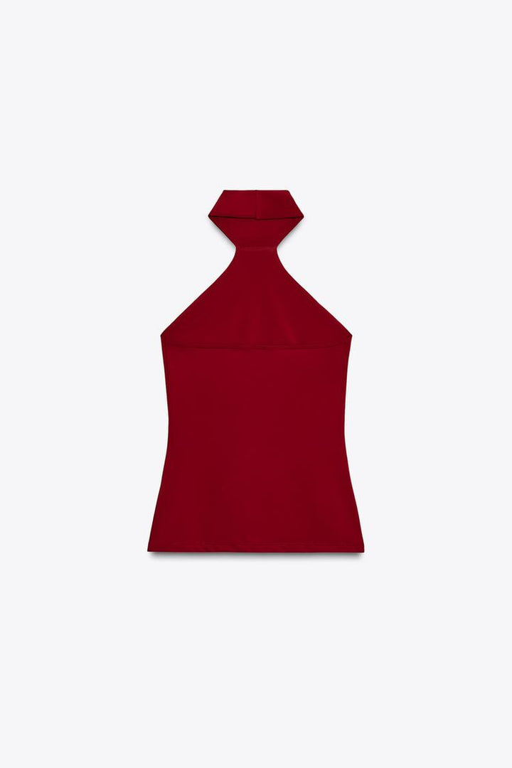 ZARA POLYAMIDE HALTER TOP