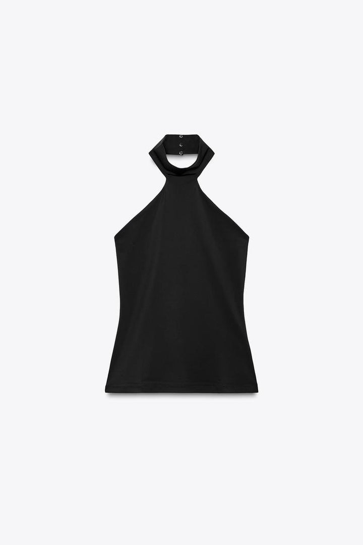 ZARA POLYAMIDE HALTER TOP