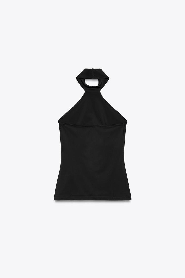 ZARA POLYAMIDE HALTER TOP