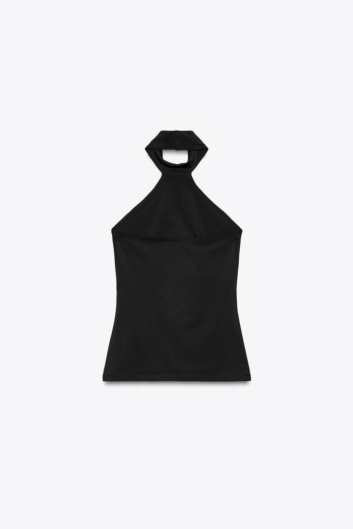 ZARA POLYAMIDE HALTER TOP