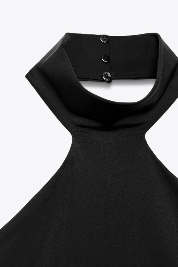 ZARA POLYAMIDE HALTER TOP