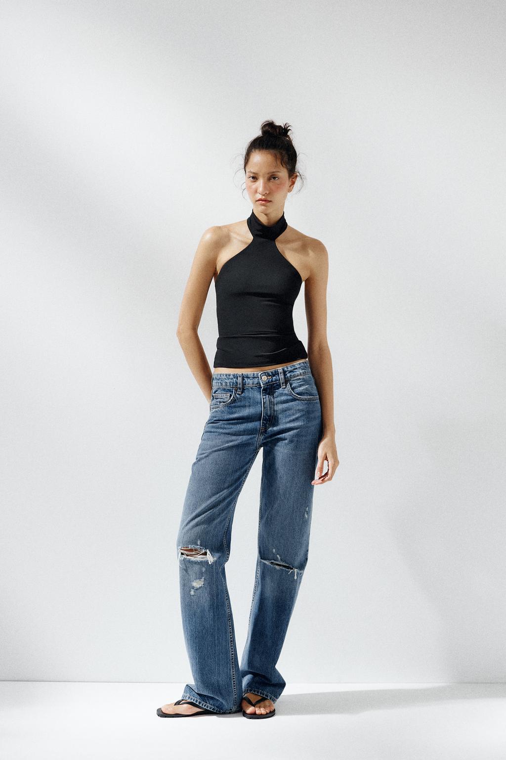 ZARA POLYAMIDE HALTER TOP