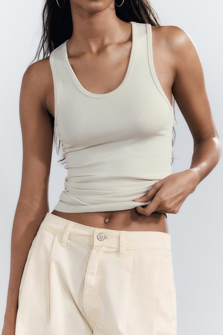 ZARA COTTON MODAL TANK TOP