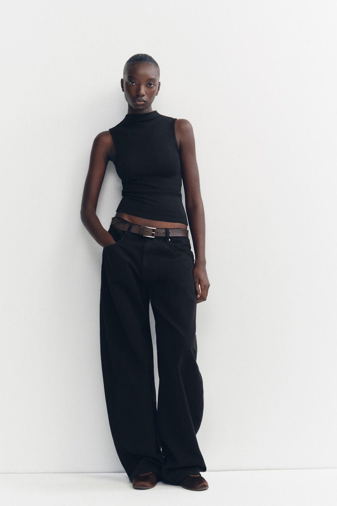 ZARA COTTON MODAL TOP