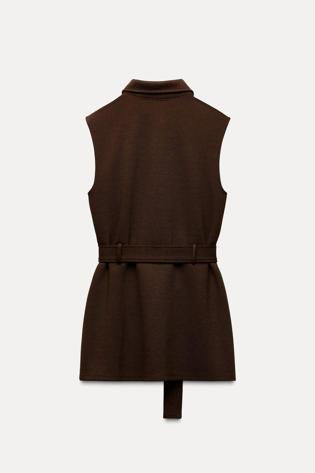ZARA TWILL BELTED VEST