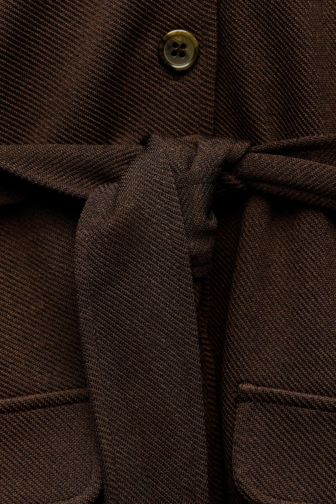 ZARA TWILL BELTED VEST