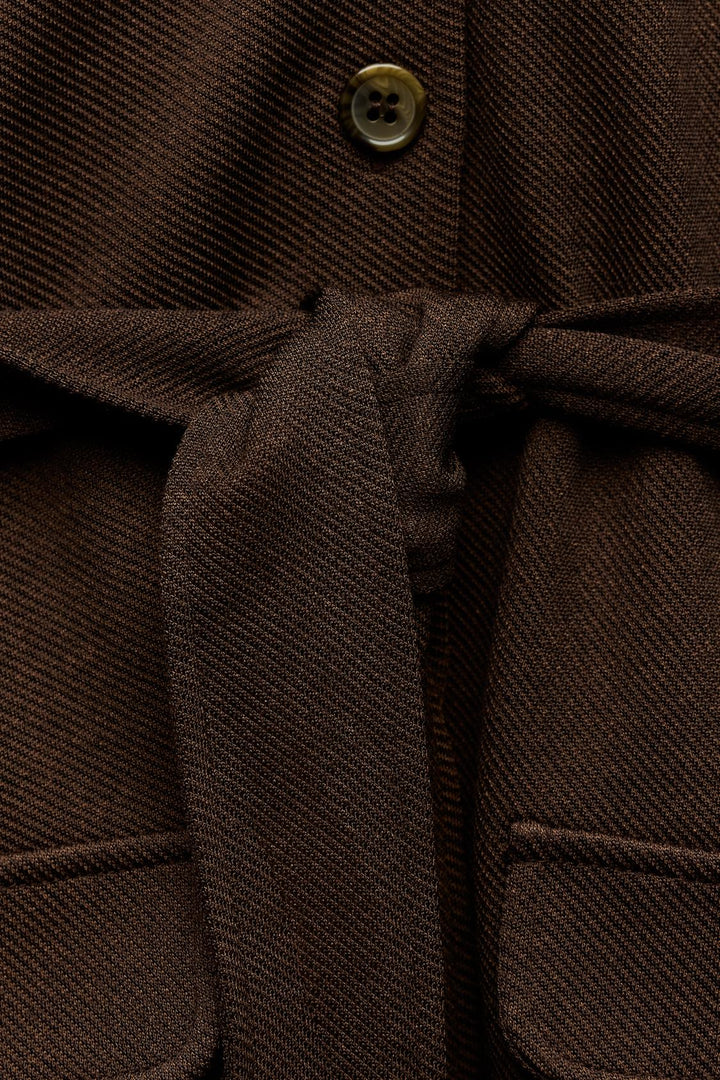 ZARA TWILL BELTED VEST