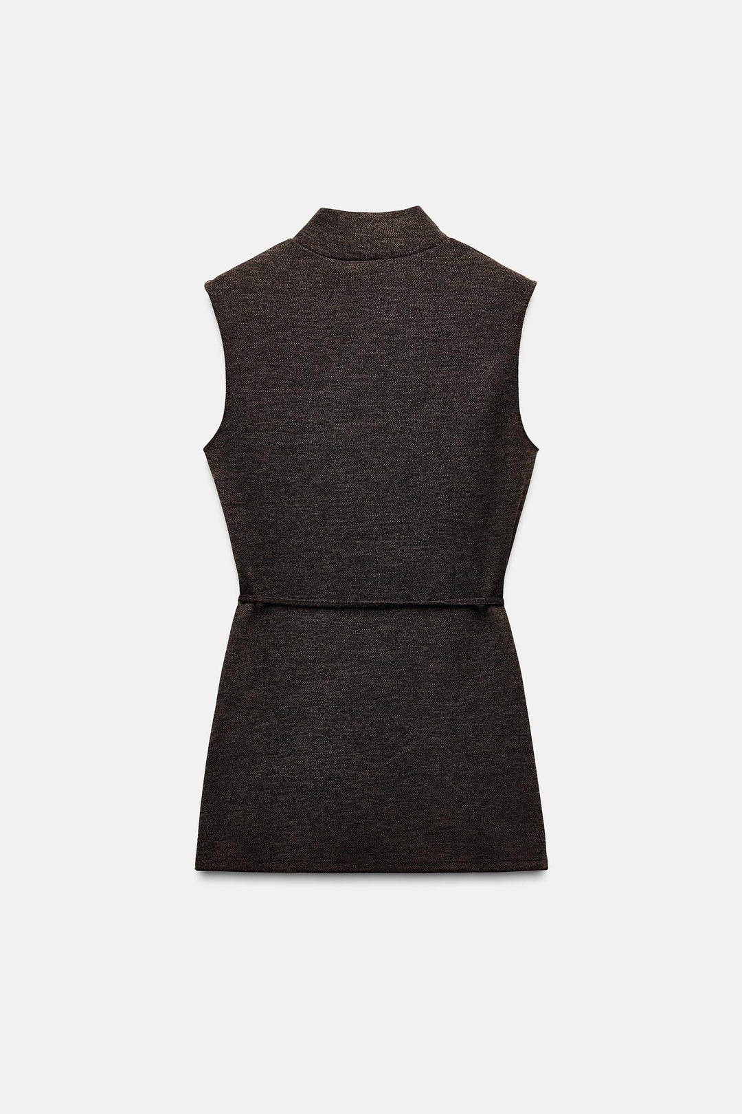 ZARA SOFT PIQUÉ MOCK NECK TOP
