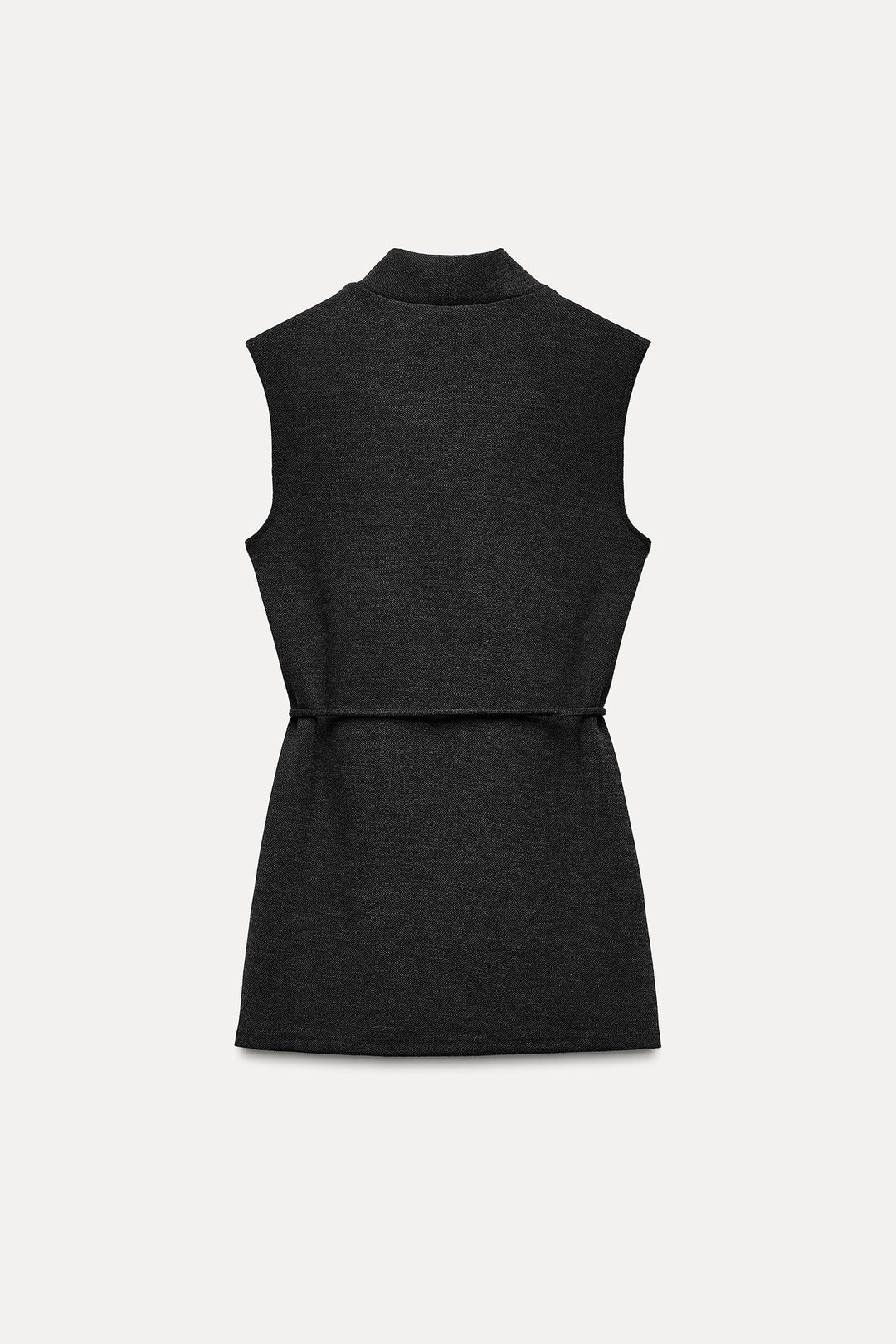 ZARA SOFT PIQUÉ MOCK NECK TOP
