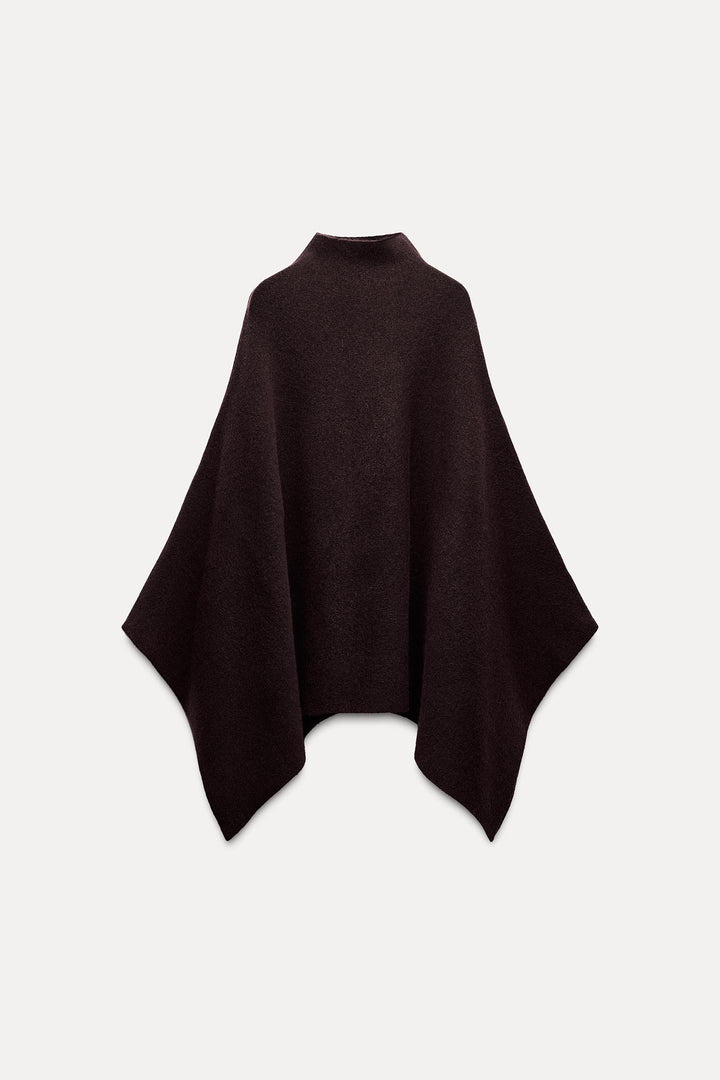 ZARA ASYMMETRIC KNIT CAPE