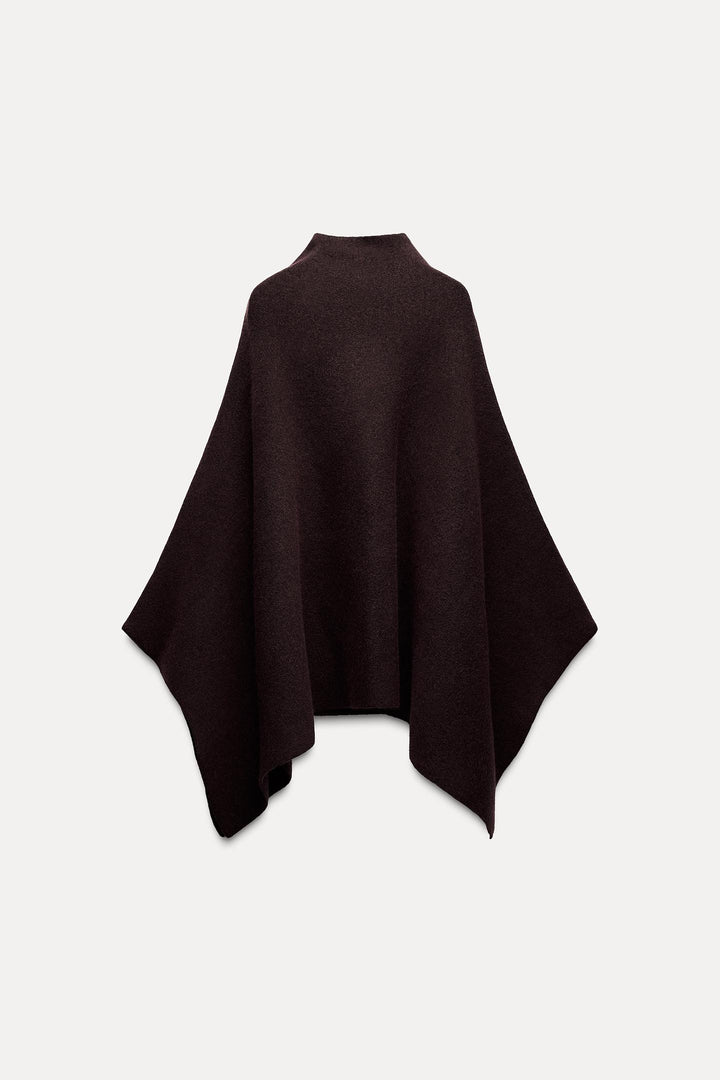 ZARA ASYMMETRIC KNIT CAPE