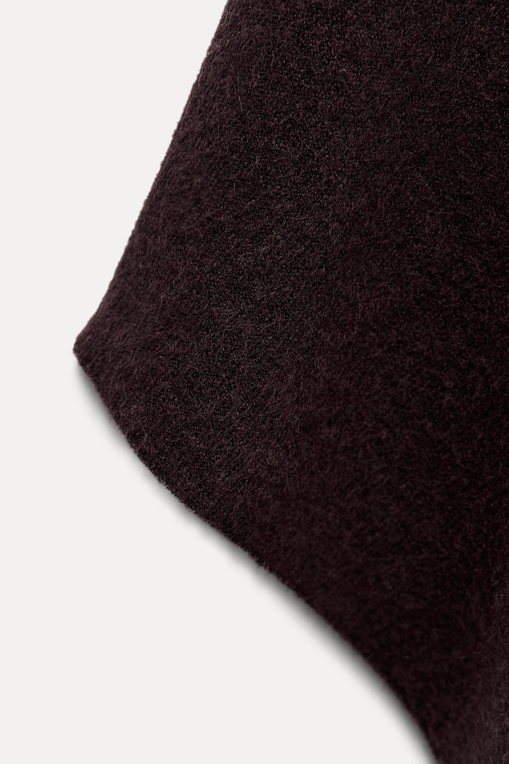ZARA ASYMMETRIC KNIT CAPE