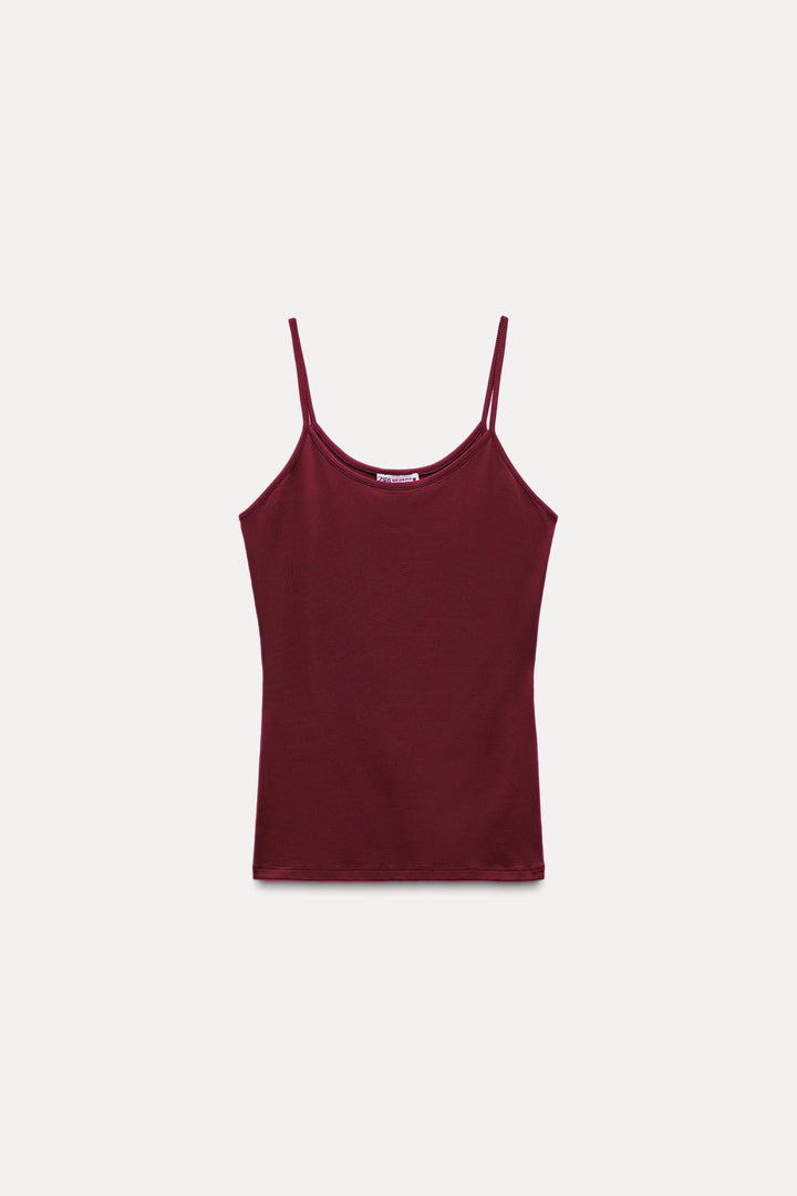 ZARA POLYAMIDE SPAGHETTI STRAP CAMISOLE