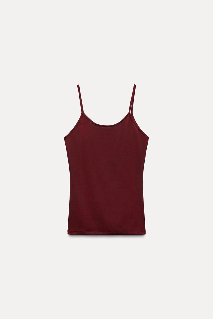 ZARA POLYAMIDE SPAGHETTI STRAP CAMISOLE