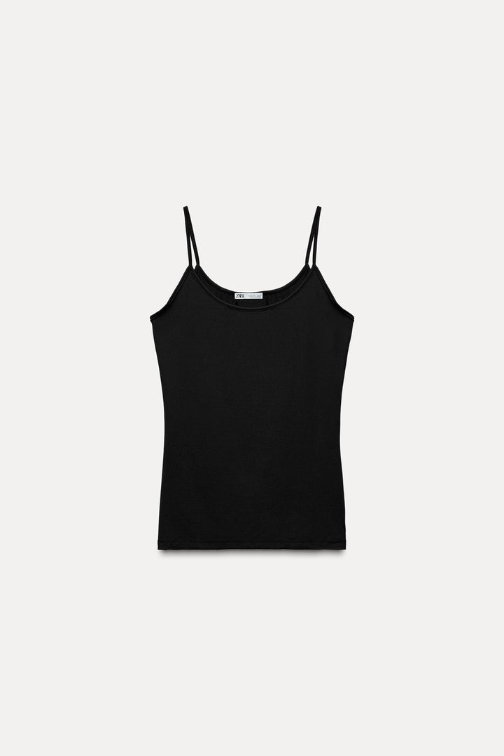 ZARA POLYAMIDE SPAGHETTI STRAP CAMISOLE