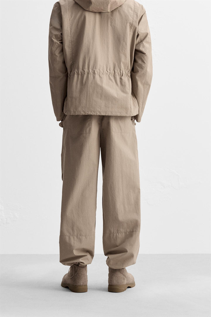 ZARA TECHNICAL WATER REPELLENT PARACHUTE PANTS