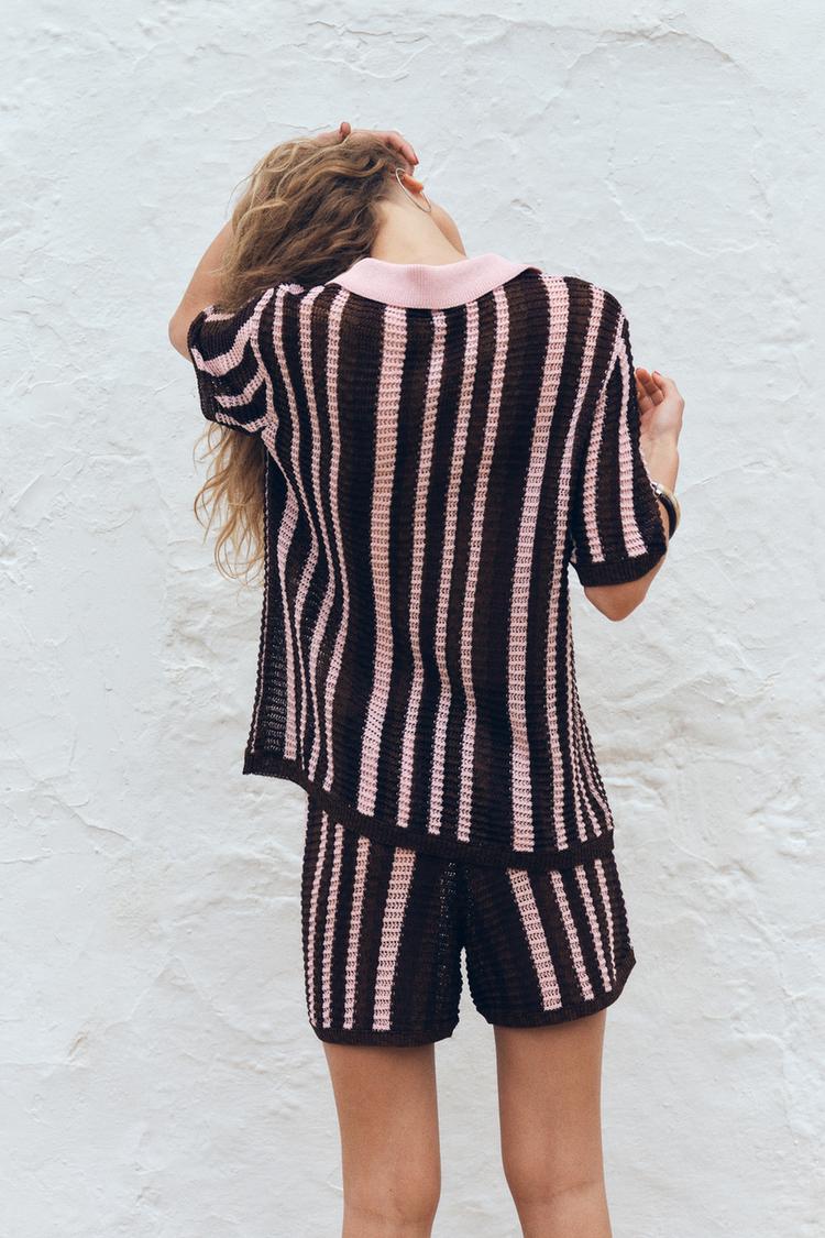 ZARA KNIT POLO SWEATER