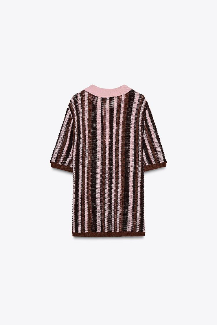 ZARA KNIT POLO SWEATER