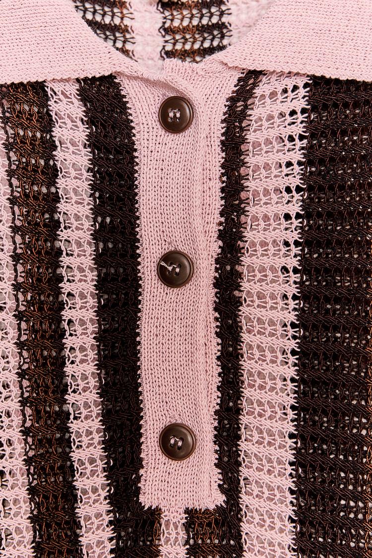ZARA KNIT POLO SWEATER