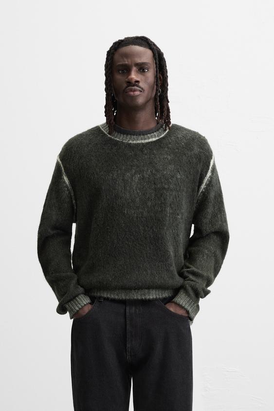 Zara SPRAY PRINT SWEATER